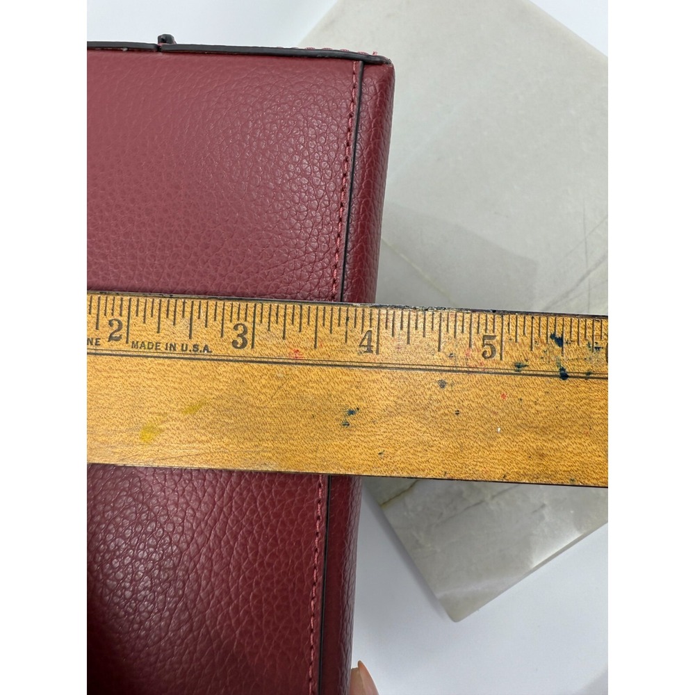Coach Burgundy Tote Bag with Gold Accents - Picture 15 of 16